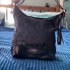 Black Coach canvas/leather bag.